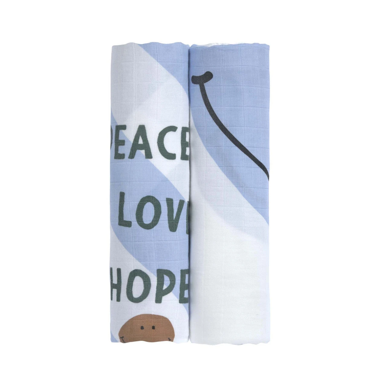 LÄSSIG Lässig XL Bio Musselintuch 2er Pack Smile 3 LÄSSIG Lässig XL Bio Musselintuch 2er Pack Smile