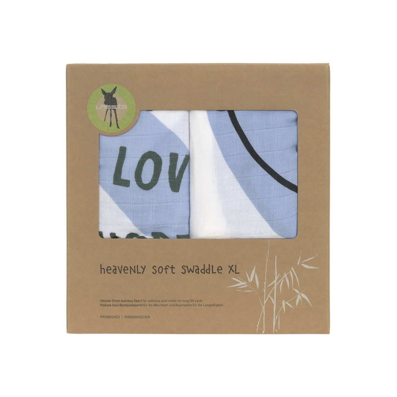 LÄSSIG Lässig XL Bio Musselintuch 2er Pack Smile 4 LÄSSIG Lässig XL Bio Musselintuch 2er Pack Smile – Bild 2