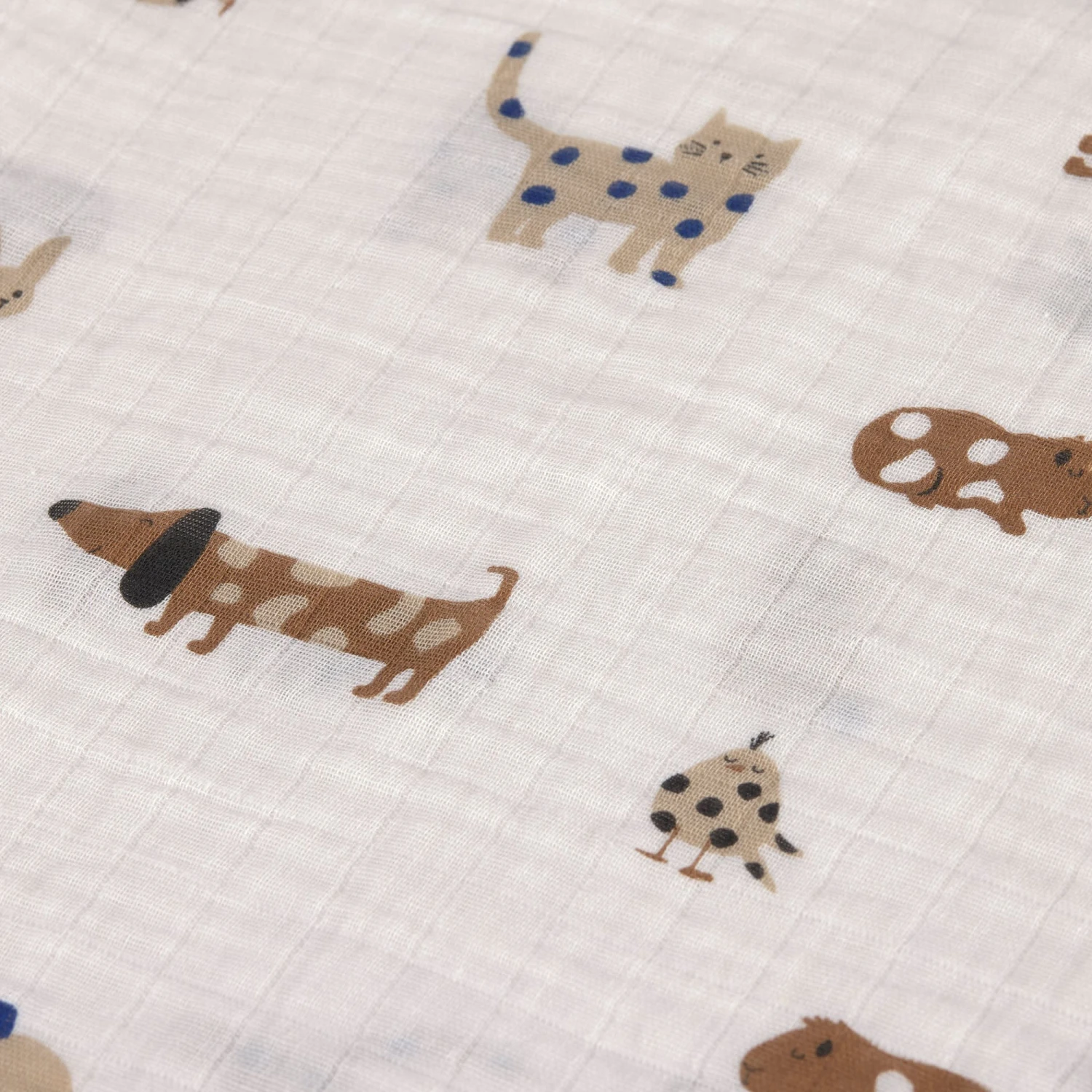 LÄSSIG Lässig Bio Musselintuch 3er Pack Little Mateys Royal Blue 5 LÄSSIG Lässig Bio Musselintuch 3er Pack Little Mateys Royal Blue – Bild 3