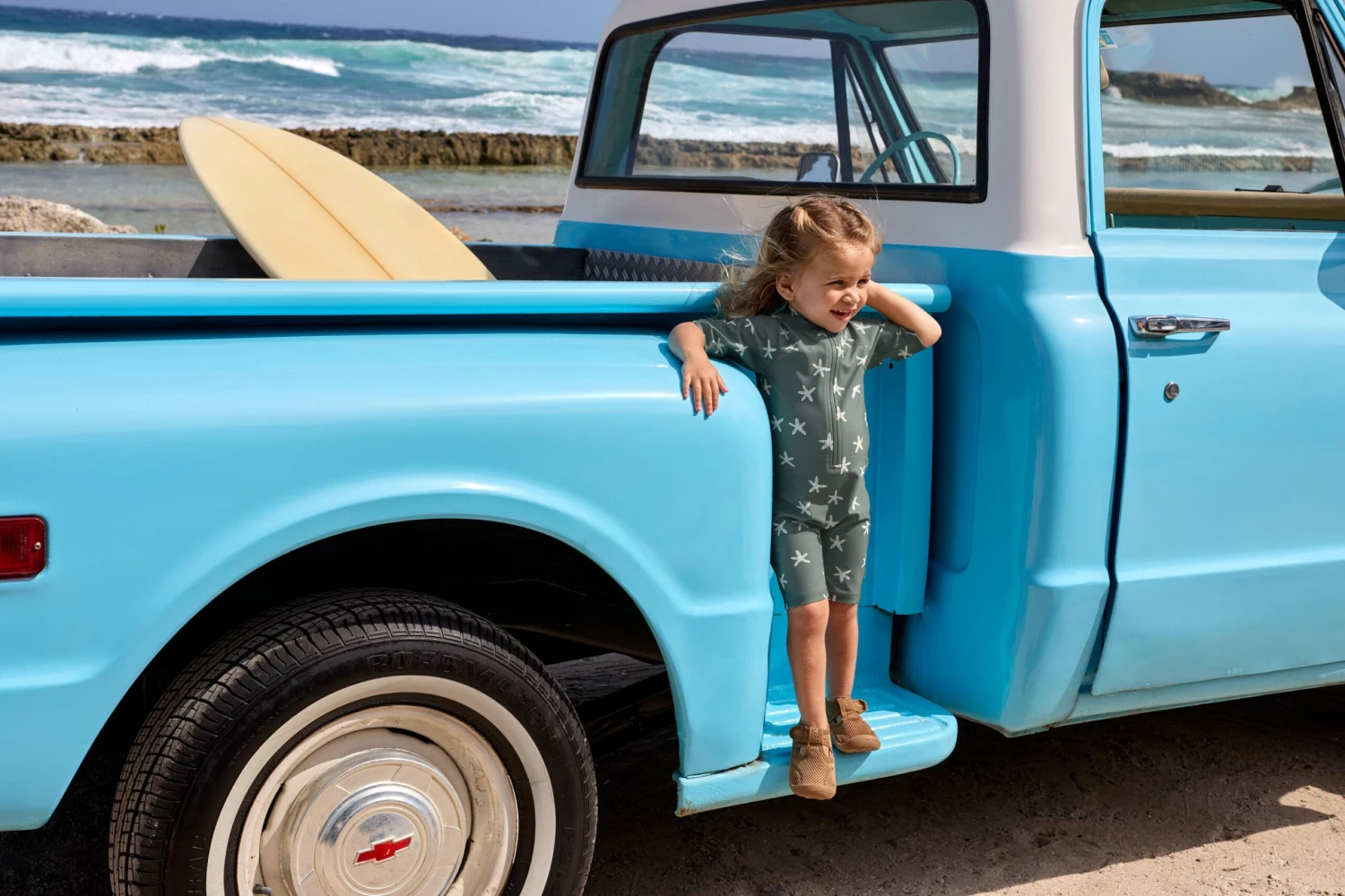 LÄSSIG Lässig UV Schwimmanzug Lang In Oliv Mit Seesternen 5 LÄSSIG Lässig UV Schwimmanzug Lang In Oliv Mit Seesternen – Bild 3