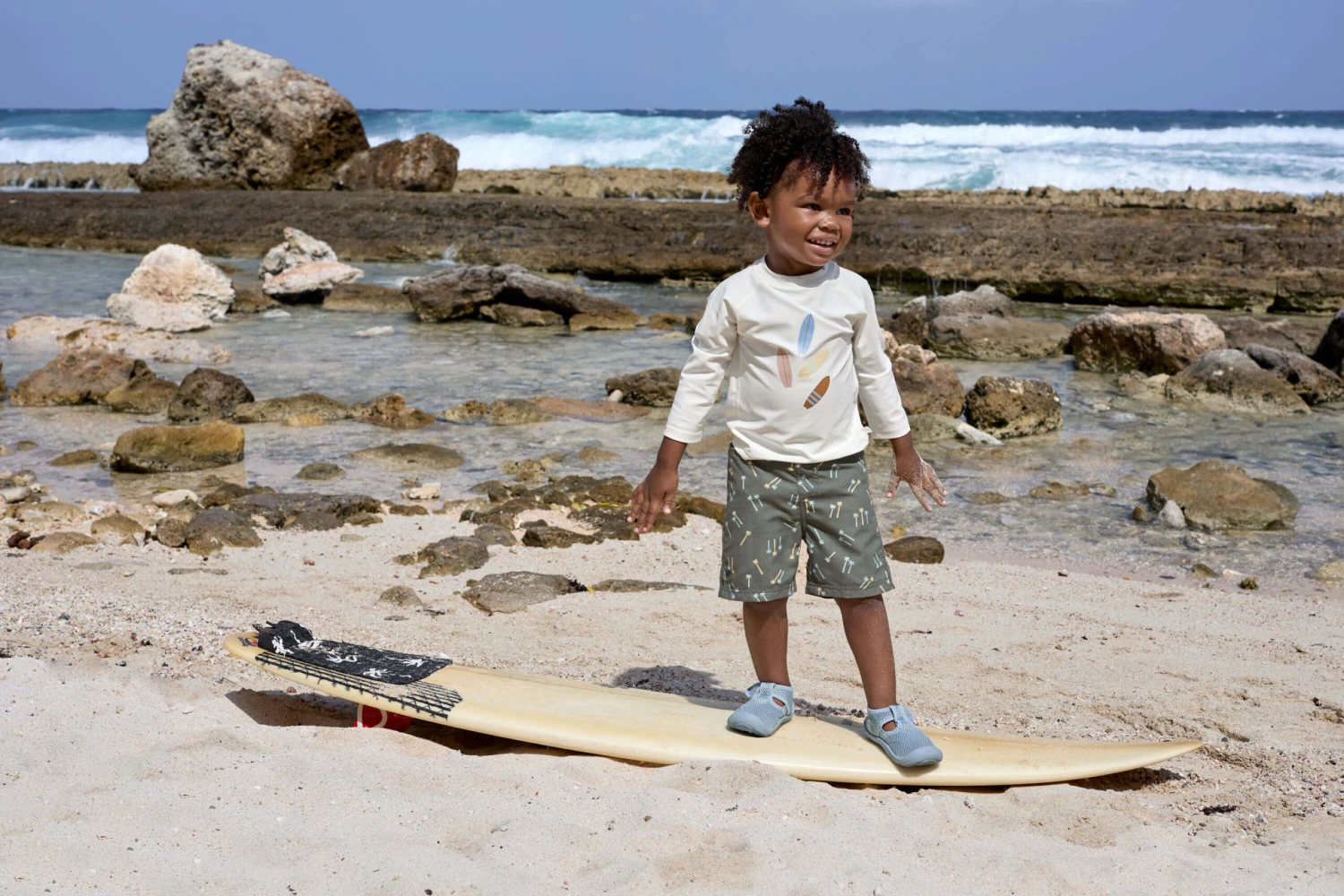 LÄSSIG Lässig UV Shirt Langarm Unisex Ecru Surfboards 8 LÄSSIG Lässig UV Shirt Langarm Unisex Ecru Surfboards – Bild 6