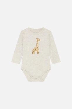 Hust&Claire Bambus Viskose Body Giraffe Natur Melange Gr.50/56