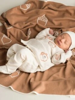 Micu Micu Newborn Strickset Unisex "Eichel" Ecru