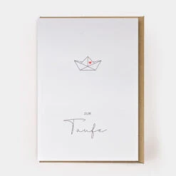 Kartenmarie Klappkarte "Zur Taufe"