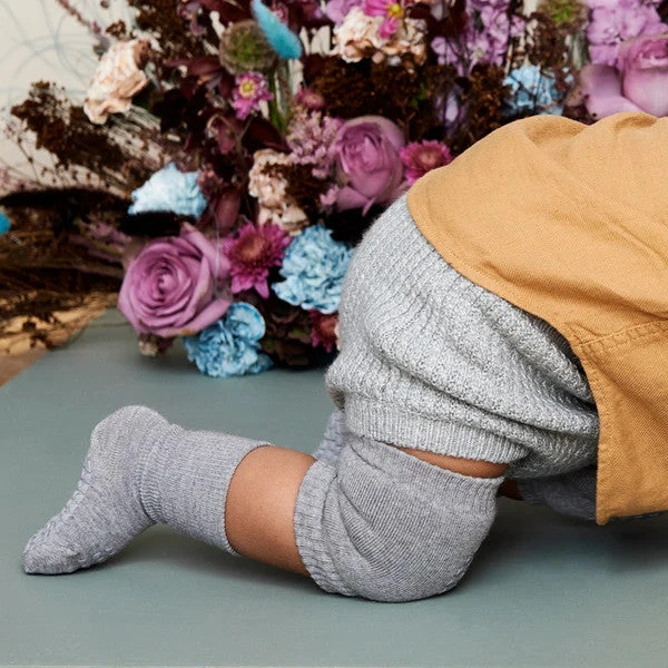 Gobabygo Antirutsch Socken Baumwolle Grey Melange 5 Gobabygo Antirutsch Socken Baumwolle Grey Melange – Bild 3