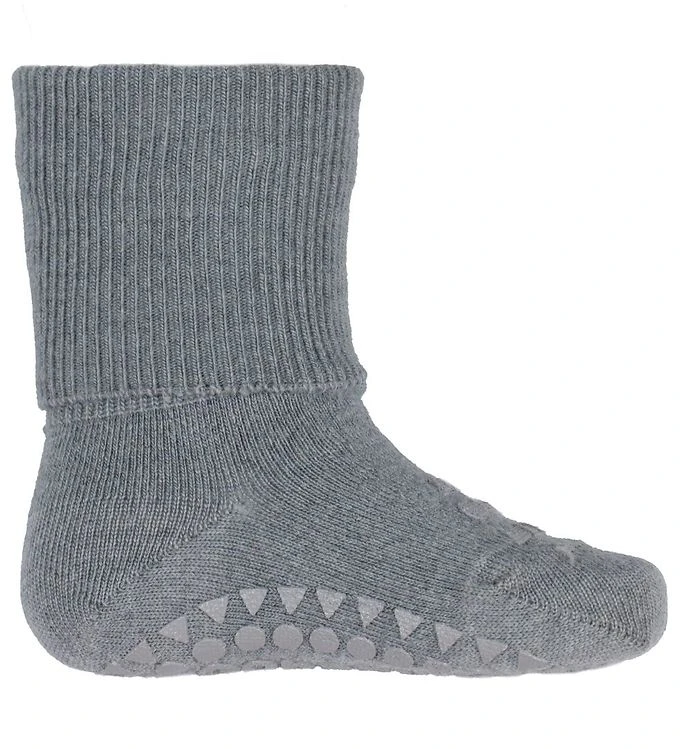 Gobabygo Antirutsch Woll Socken "grey Melange" 4 Gobabygo Antirutsch Woll Socken "grey Melange" – Bild 2