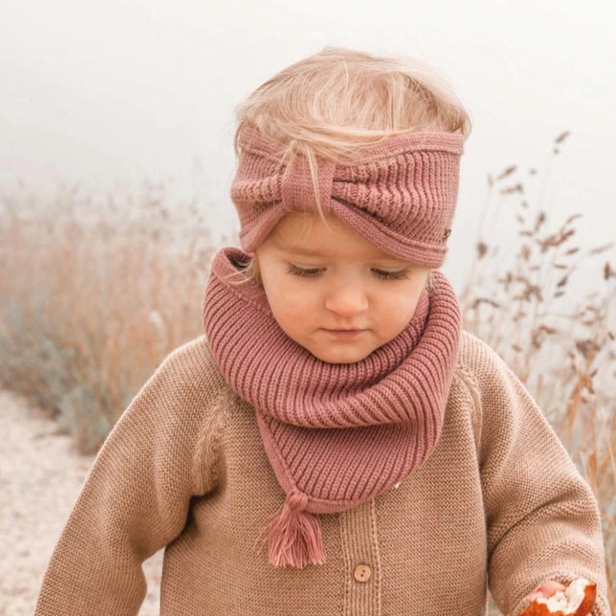 Oh Chapo Bio Merino Stirnband "Ella" MiniMe In Rose Gr. S 5 Oh Chapo Bio Merino Stirnband "Ella" MiniMe In Rose Gr. S – Bild 3