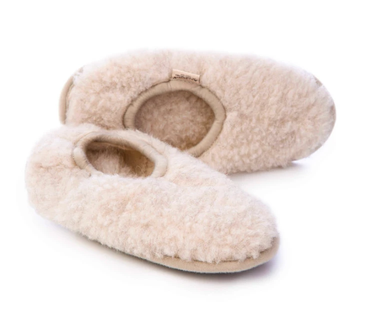 Alwero Hausschuhe Ballerina Junior Beige 4 Alwero Hausschuhe Ballerina Junior Beige – Bild 2