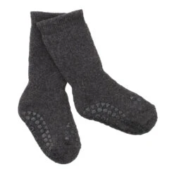 Gobabygo Antirutsch Socken Baumwolle Dark Grey Melange
