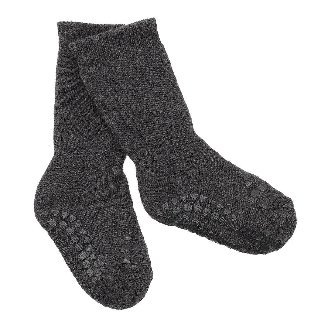 Gobabygo Antirutsch Socken Baumwolle Dark Grey Melange 3 Gobabygo Antirutsch Socken Baumwolle Dark Grey Melange