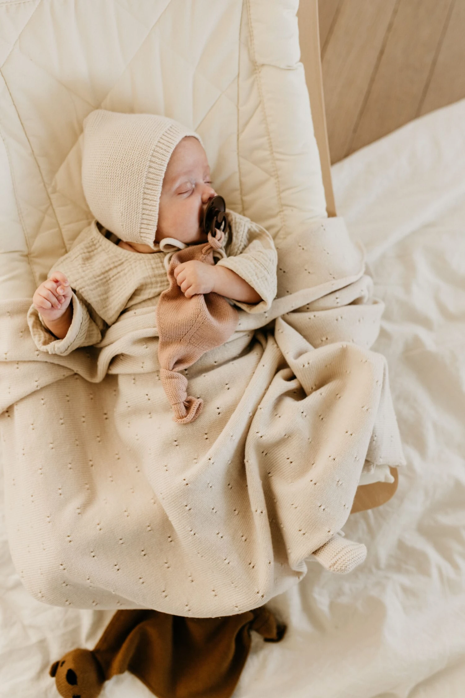 Hvid Merino Babydecke "Bibi" Verschiedene Farben 4 Hvid Merino Babydecke "Bibi" Verschiedene Farben – Bild 2