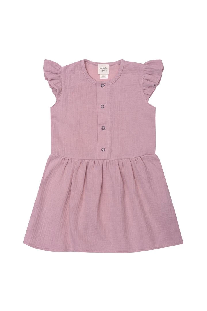 Wooly Organic Bio Musselin Kleid Soft Rose 3 Wooly Organic Bio Musselin Kleid Soft Rose