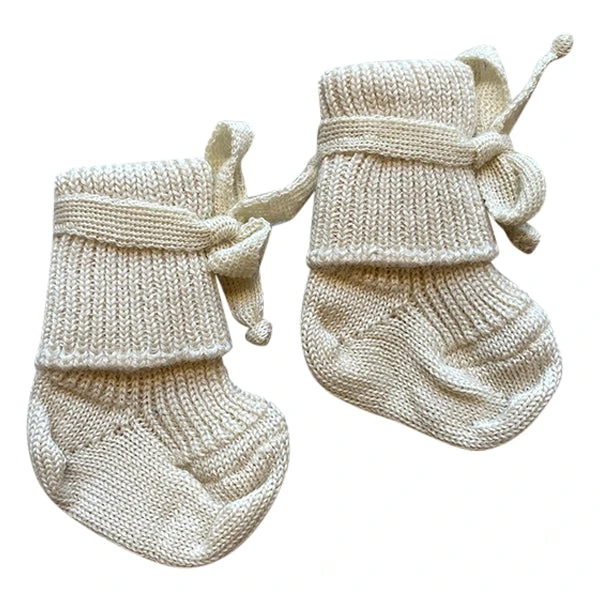 Hirsch Natur Baby Erstlingssocke Bio Schurwolle Natur 4 Hirsch Natur Baby Erstlingssocke Bio Schurwolle Natur – Bild 2