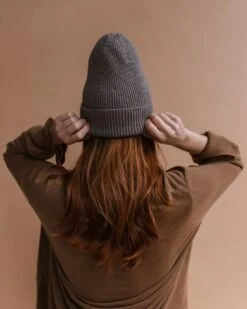 Hvid Merino Erwachsenen Beanie Fonzie Verschiedene Farben