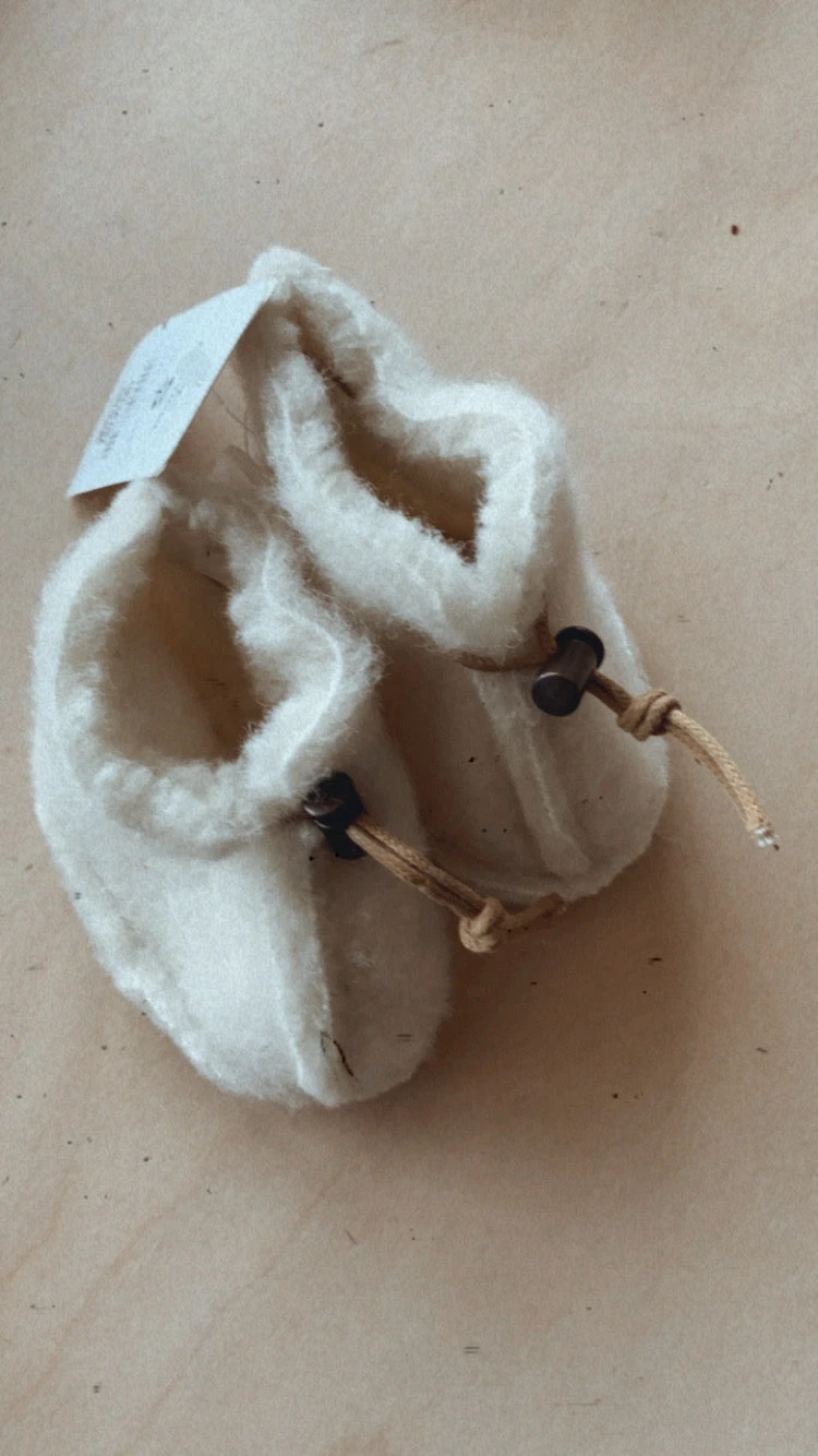 Alwero Baby Wollschühchen Natur 4 Alwero Baby Wollschühchen Natur – Bild 2