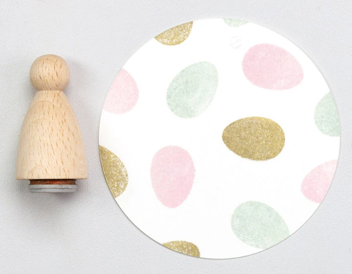 Perlenfischer Holz Stempel Osterei Voll 3 Perlenfischer Holz Stempel Osterei Voll