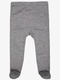 Joha Merino Woll Leggings Mit Fuß Hellgrau Melange
