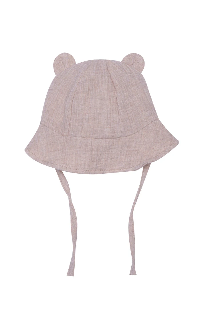 Wooly Organic Bio Musselin Sonnenhut Mit Ohren 4 Wooly Organic Bio Musselin Sonnenhut Mit Ohren – Bild 2