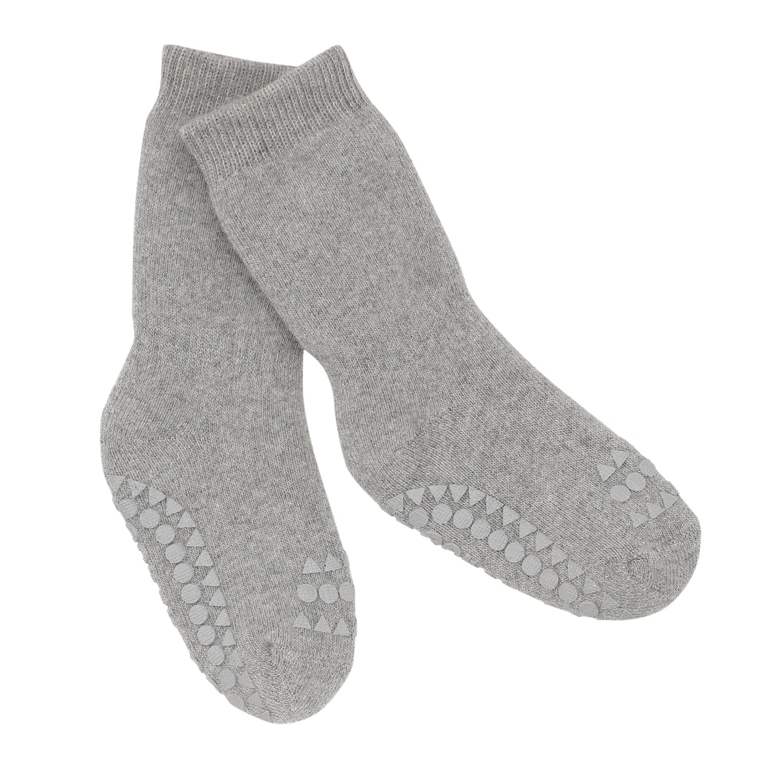 Gobabygo Antirutsch Socken Baumwolle Grey Melange 3 Gobabygo Antirutsch Socken Baumwolle Grey Melange