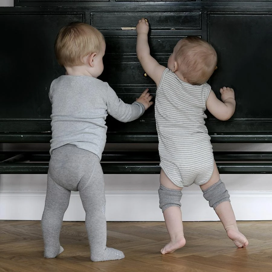 Gobabygo Baby Baumwoll Krabbelstrumpfhose Hellgrau 3 Gobabygo Baby Baumwoll Krabbelstrumpfhose Hellgrau