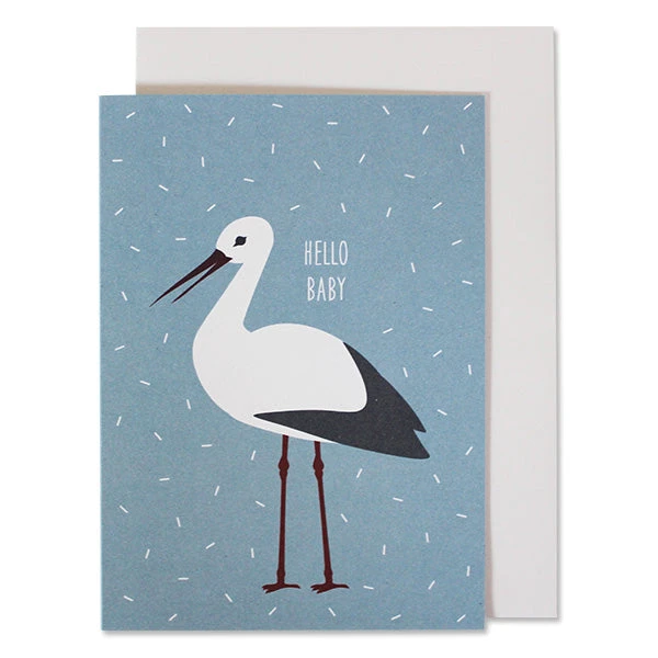Ava Und Yves Grußkarte Zur Geburt "Hello Baby" Blau 2 Ava Und Yves Grußkarte Zur Geburt "Hello Baby" Blau
