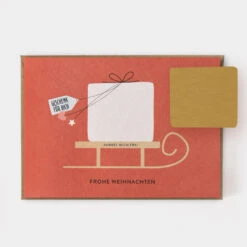 Kartenmarie Rubbelkarte "Schlitten"