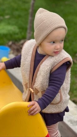 Alwero Kinder Wollweste Beige Braun -Babybekleidungs geschäft 5A748975 C877 4DE8 9A11 9C546254B0B8