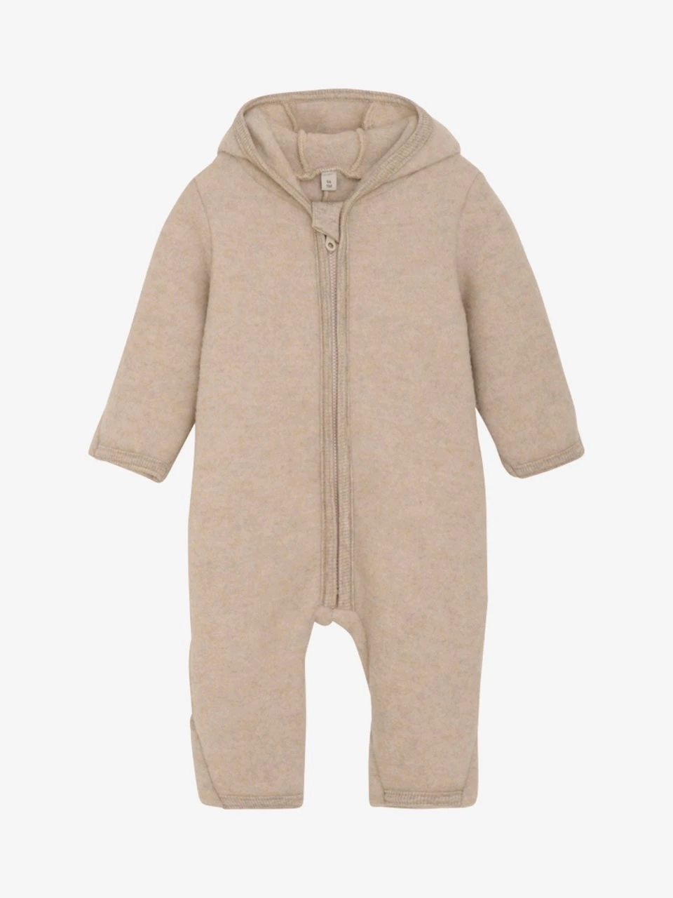 Huttelihut Wollfleece Overall "Allie Mit Ohren" In Camel Melange 4 Huttelihut Wollfleece Overall "Allie Mit Ohren" In Camel Melange – Bild 2