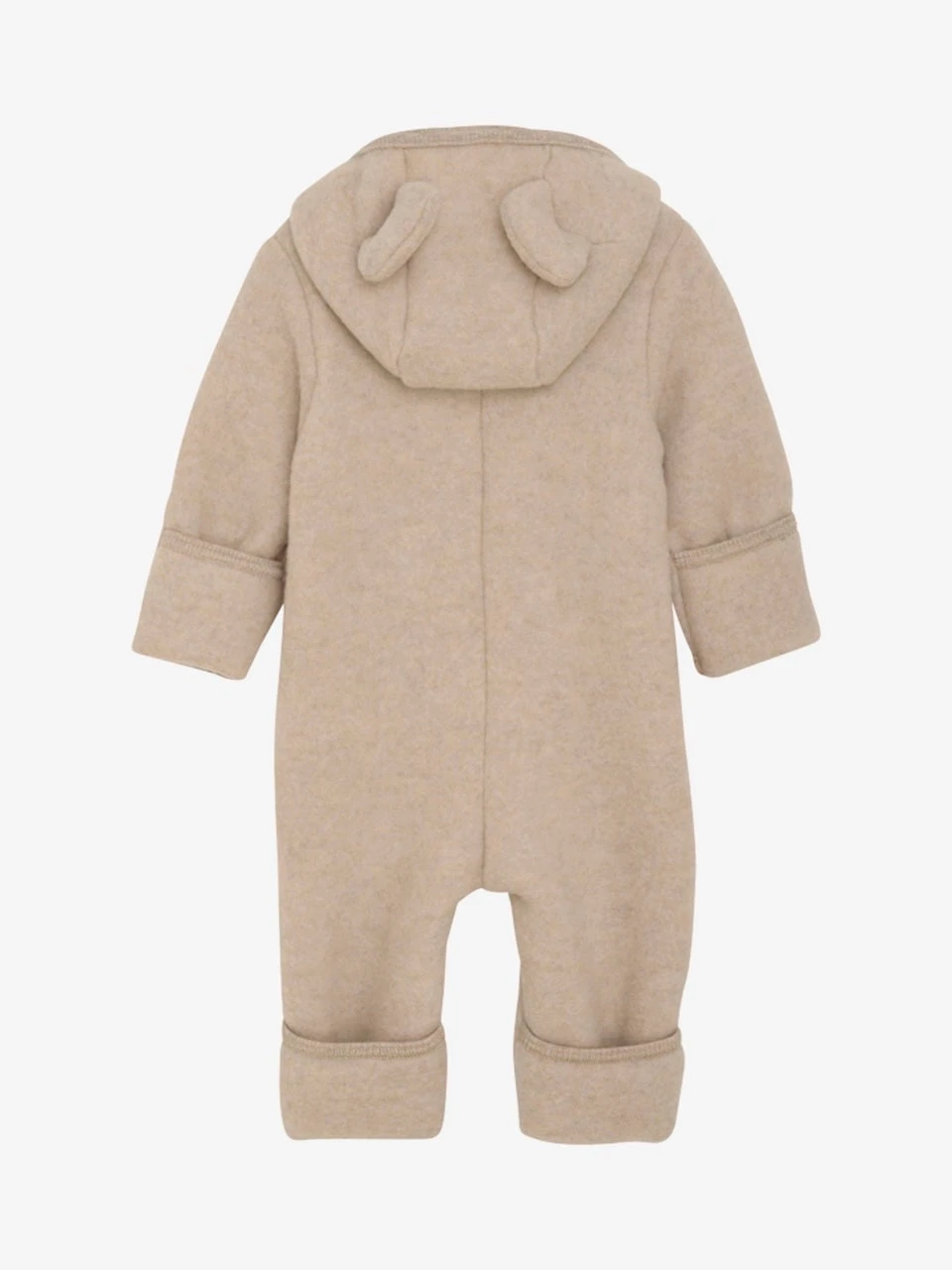 Huttelihut Wollfleece Overall "Allie Mit Ohren" In Camel Melange 5 Huttelihut Wollfleece Overall "Allie Mit Ohren" In Camel Melange – Bild 3