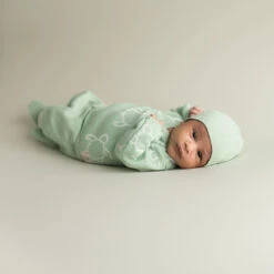 Micu Micu Newborn Strickset Biobaumwolle Schildkröten Mint