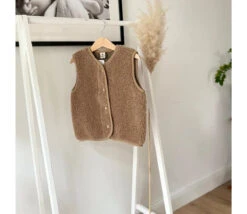 Alwero Kinder Bio Wollweste "Tyb Junior" Light In Tan