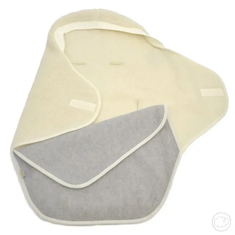 Alwero Bio Baby Woll Einschlagdecke Maxi Cosi In Hellgrau Ecru 4 Alwero Bio Baby Woll Einschlagdecke Maxi Cosi In Hellgrau Ecru – Bild 2