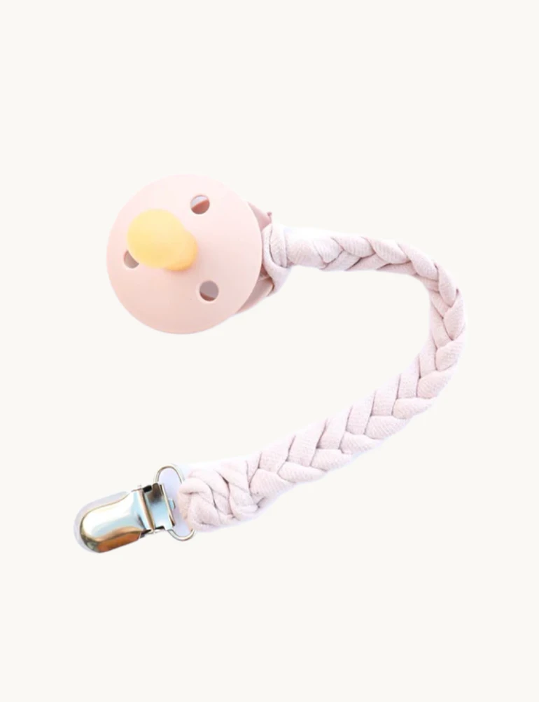 Oh Dubidu Schnullerkette "Bio Biobaumwolle" Geflochten "nude" 2 Oh Dubidu Schnullerkette "Bio Biobaumwolle" Geflochten "nude"