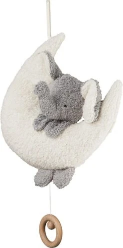 Efie Bio Spieluhr Elefant Auf Mond Natur Grau