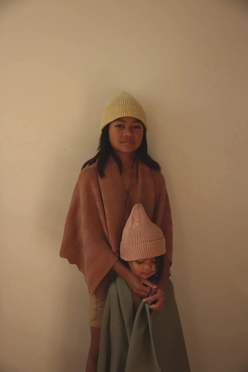 Hvid Merino Babydecke "Gust" In Artischok 10 Hvid Merino Babydecke "Gust" In Artischok – Bild 8