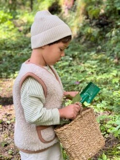 Alwero Kinder Wollweste Beige Braun