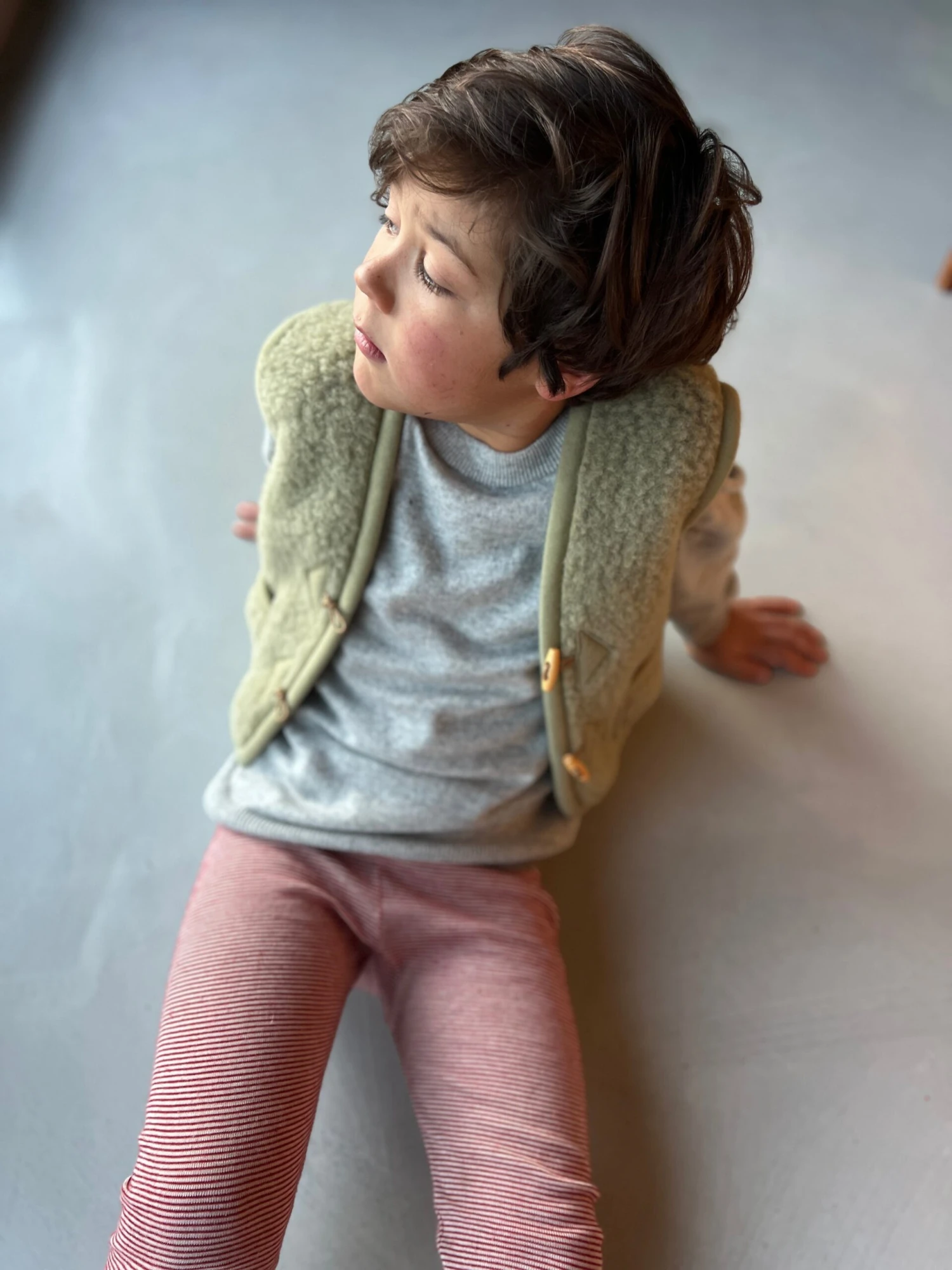 Alwero Kinder Bio Wollweste Pistacchio 3 Alwero Kinder Bio Wollweste Pistacchio