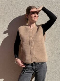 Alwero Erwachsenen Wollweste "Po" In Tan