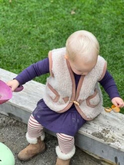 Alwero Kinder Wollweste Beige Braun -Babybekleidungs geschäft IMG 7081