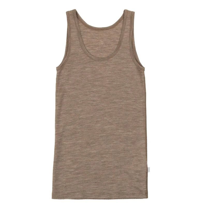 Joha Frauen Wolle Seide Tanktop In Sesam Melange 4 Joha Frauen Wolle Seide Tanktop In Sesam Melange – Bild 2