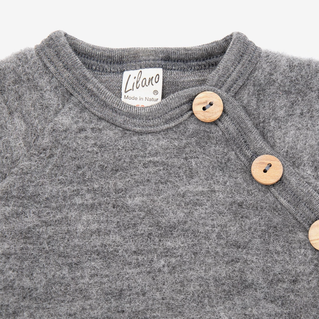 Lilano Wollfrottee Kimono Grau 6 Lilano Wollfrottee Kimono Grau – Bild 4