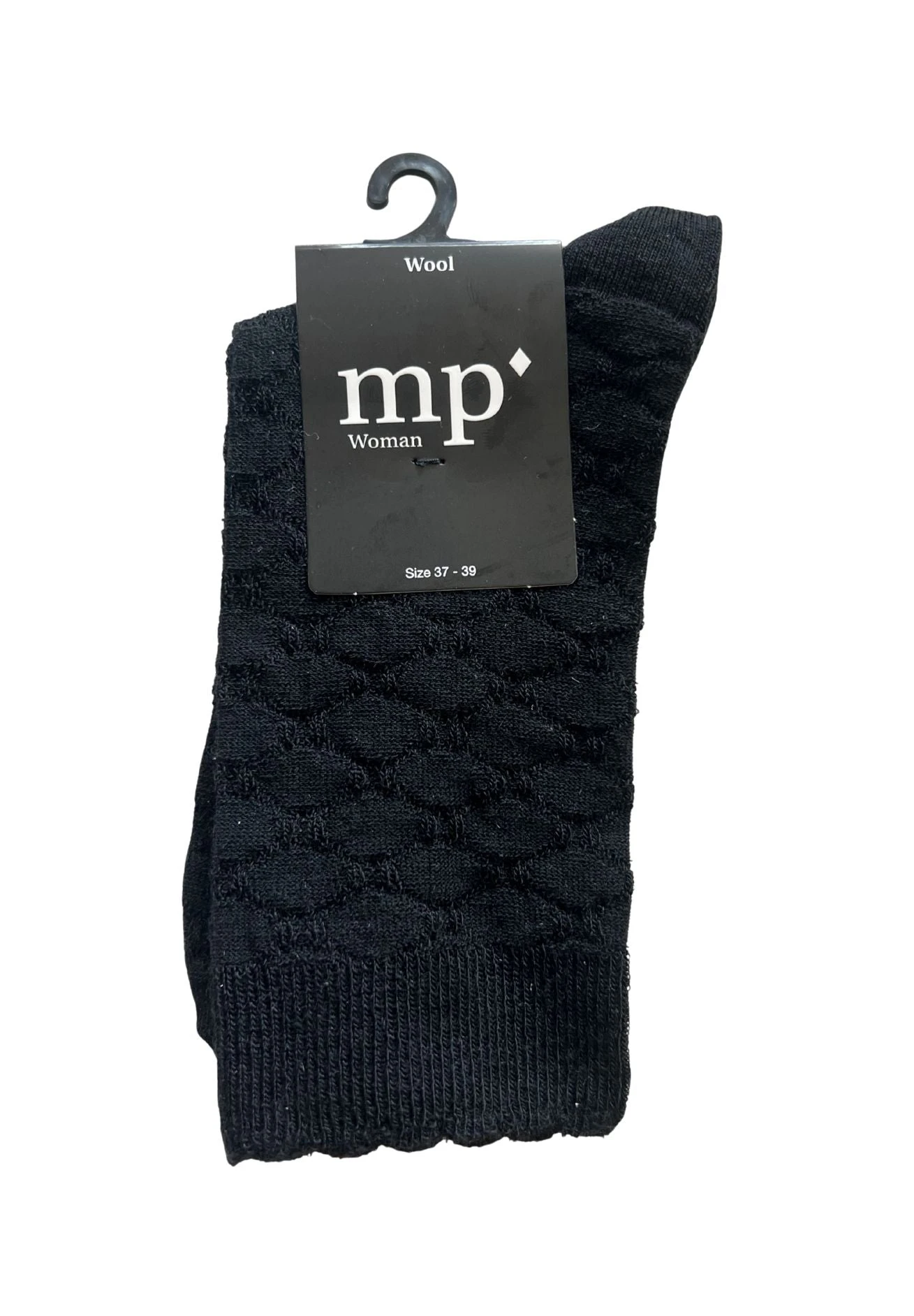 Mp Denmark Damen Socke Aus Wolle Seide In Schwarz Mit Muster 4 Mp Denmark Damen Socke Aus Wolle Seide In Schwarz Mit Muster – Bild 2