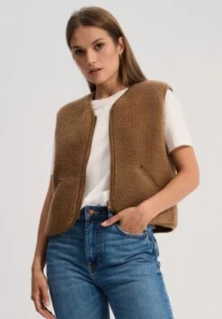 Alwero Erwachsenen Wollweste "Light POS" Teddy Brown