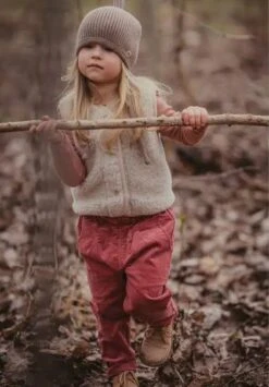 Alwero Kinder Bio Wollweste "Tyb Junior" Light In Sand Brown