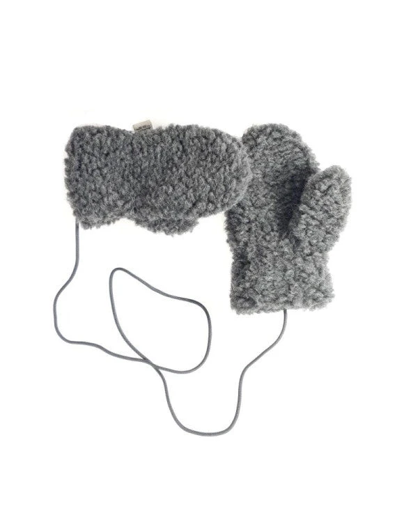 Alwero Woll Handschuhe In Dunkelgrau Mit Band 3 Alwero Woll Handschuhe In Dunkelgrau Mit Band