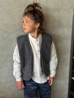 Alwero Kinder Wollweste "CARPATHIAN" In Dunkelgrau