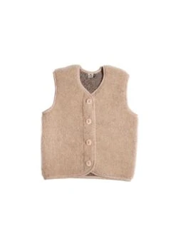 Alwero Kinder Bio Wollweste "PO Junior" Light In Beige
