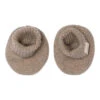 Mp Denmark Mp Merino Kaschmir Newborn Booties Light Brown Melange -Babybekleidungs geschäft babyschuhekaschmirwolle