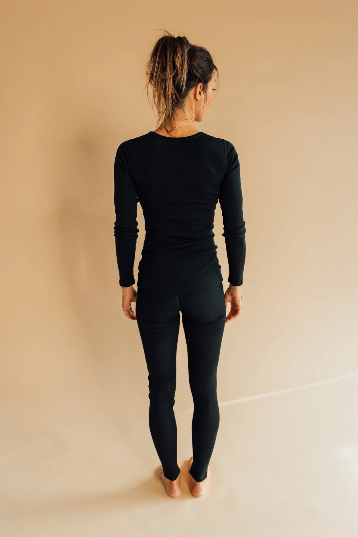 Joha Frauen Merino Leggings Schwarz 4 Joha Frauen Merino Leggings Schwarz – Bild 2