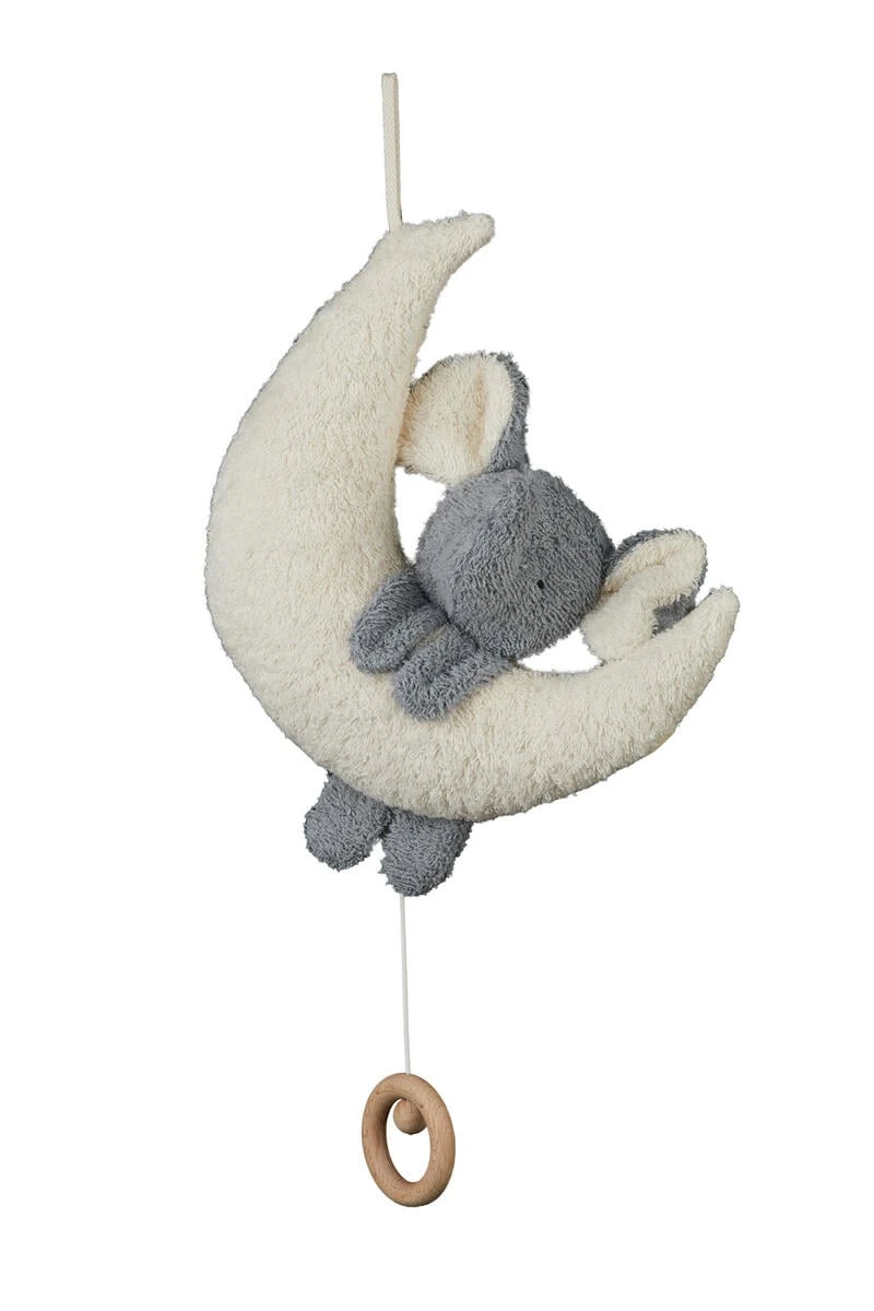 Efie Bio Spieluhr Elefant Auf Mond Natur Grau 4 Efie Bio Spieluhr Elefant Auf Mond Natur Grau – Bild 2